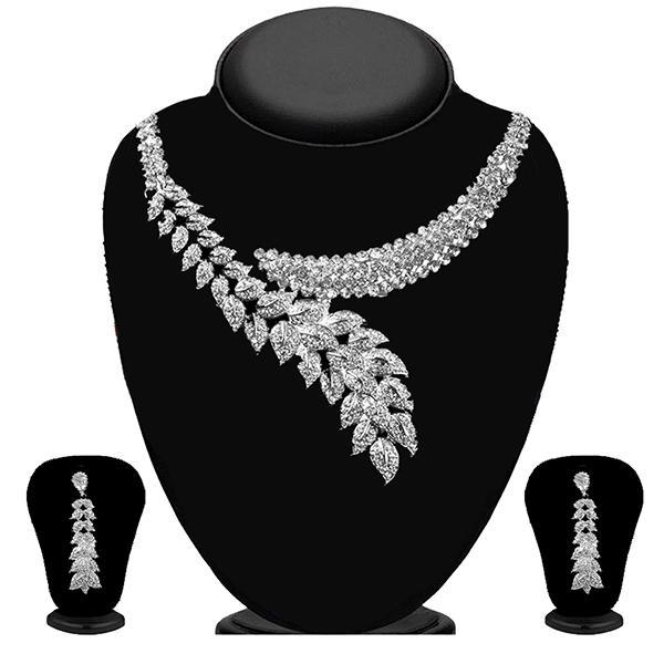 Soha Fashion White Austrian Stone Necklace Set - 2200507