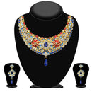 Soha Fashion Multicolour Stone Kundan Necklace Set