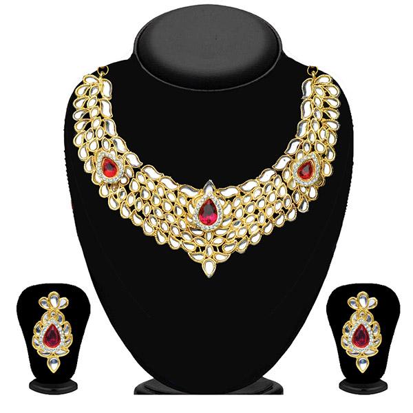 Soha Fashion Gold Plated Kundan Necklace Set - 2200702