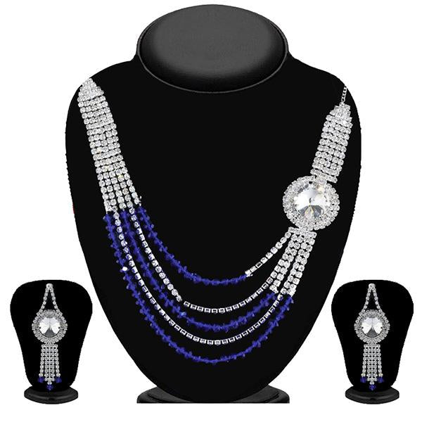 Soha Fashion Blue Austrian Stone Necklace Set