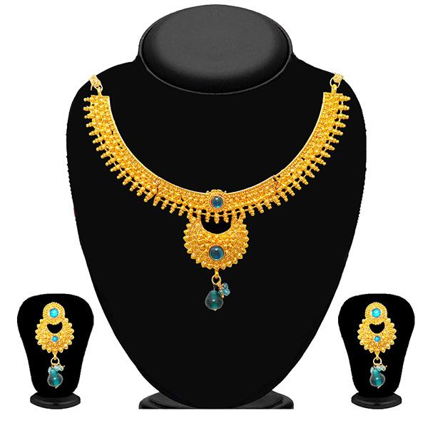 Soha Fashion Blue Kundan Necklace Set