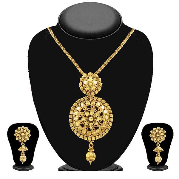 Tip Top Fashions Golden Gold Plated Nacklace Set  - 2202112