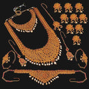 Shubham Pota Stone Copper Bridal Jewellery Set