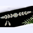 Mahavir Silver Plated Austrian Stone Necklace Set