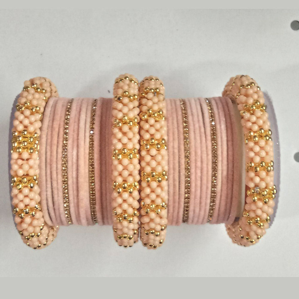 Shree Asha Bangles Austrian Stone Double Hand Bangles Set