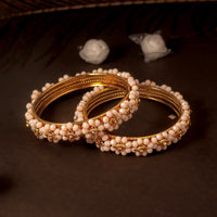 SOB Set of two Crystal Bangles with Studded Diamond & Handcrafted Bangles