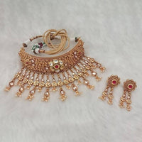 Real Creation AD Stone Copper Choker Necklace Set