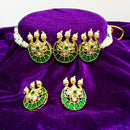 Midas Touch Gold Plated Kundan & Meenakari Necklace Set