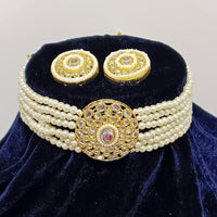 Midas Touch Gold Plated Kundan Stone Necklace Set