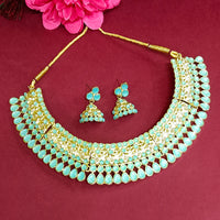 Midas Touch Gold Plated Kundan Stone Choker Necklace Set