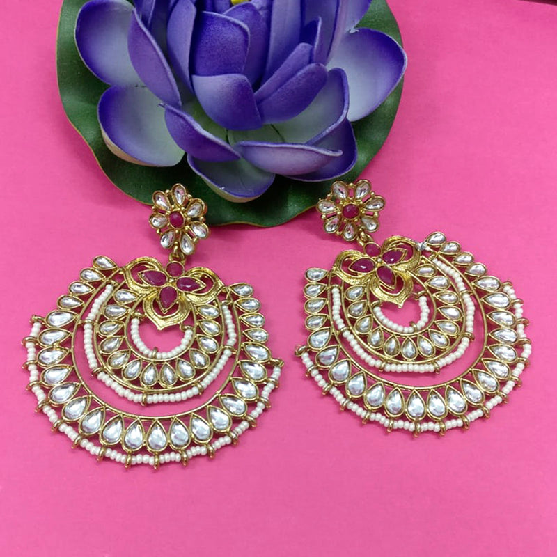 fcity.in - Purple Pearls Drop Jhumki Earrings / Wonderful Earrings Studs