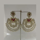 Midas Touch Gold Plated Green Kundan Dangler Earrings - 30118