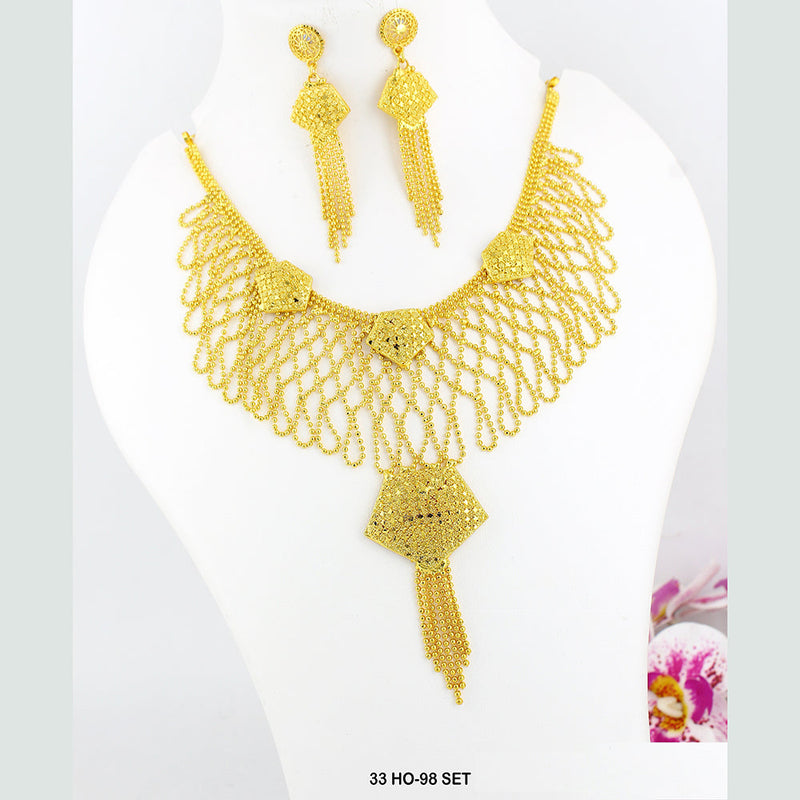 Mahavir Forming Gold Plated Necklace Set