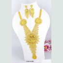 Mahavir Forming Gold Plated Long Necklace Set