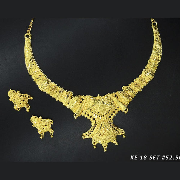 Mahavir Forming Gold Necklace Set   - 36- KE- 18