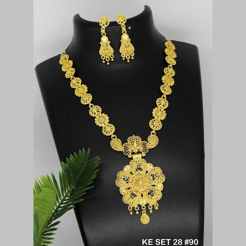 Mahavir Forming Gold Necklace Set   - 36- KE- 28