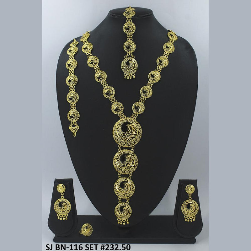 Mahavir Forming Gold Necklace Set   - 36- SJ- BN-116
