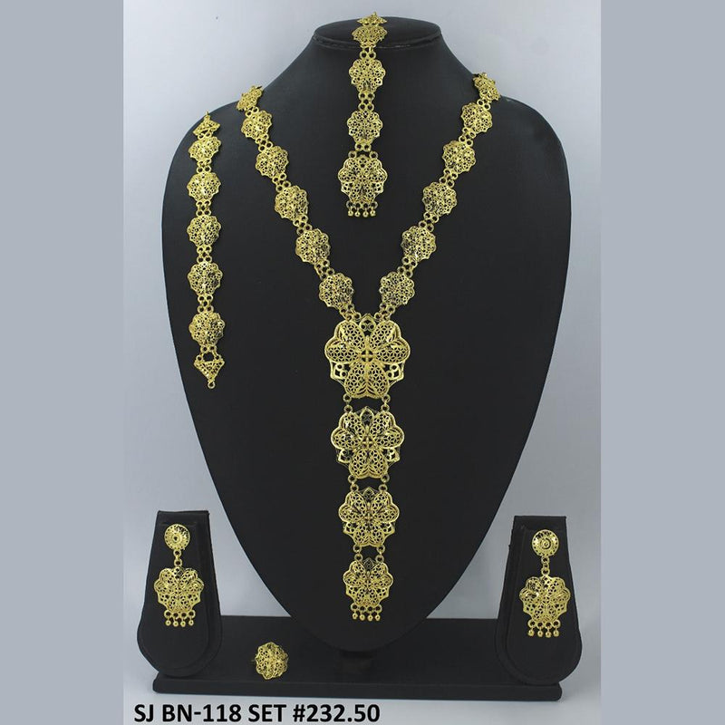 Mahavir Forming Gold Necklace Set   - 36- SJ- BN-118
