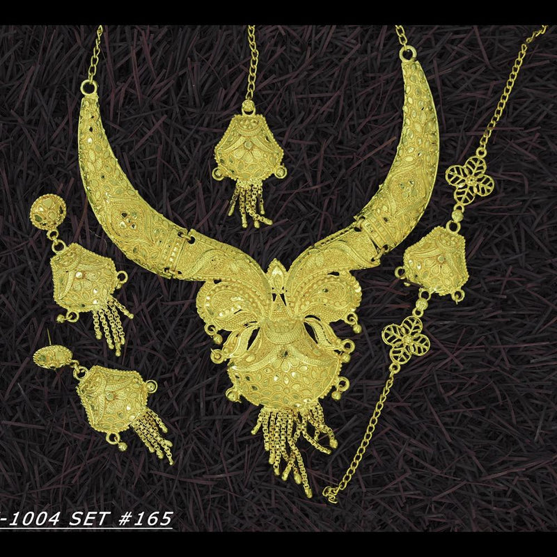 Mahavir Forming Gold Necklace Set   - 36- SJ- F-1004