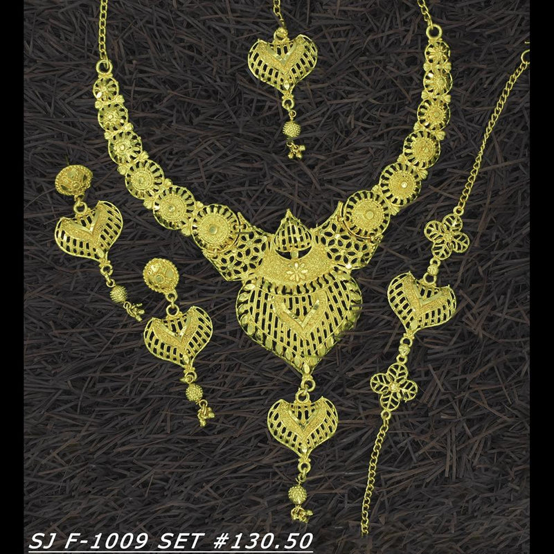 Mahavir Forming Gold Necklace Set   - 36- SJ- F-1009