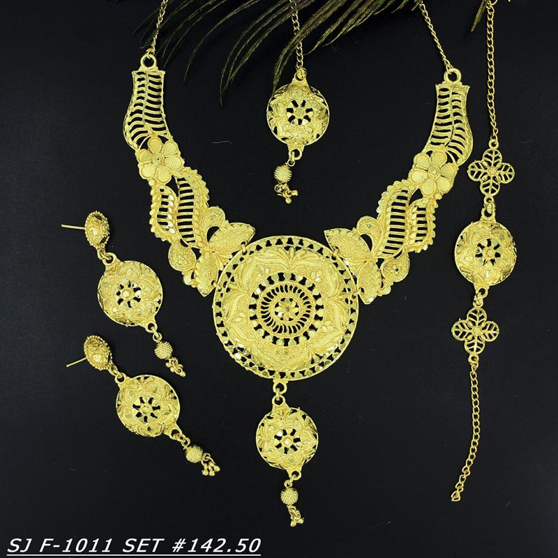 Mahavir Forming Gold Necklace Set   - 36- SJ- F-1011