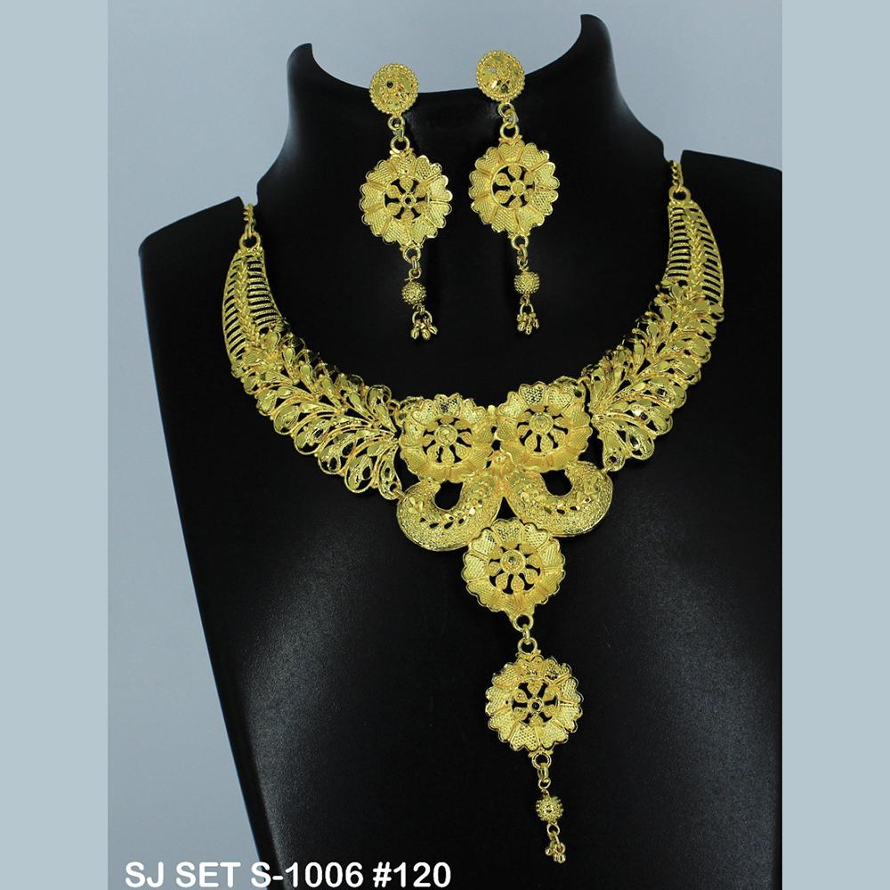 Mahavir Forming Gold Necklace Set   - 36- SJ- S-1006