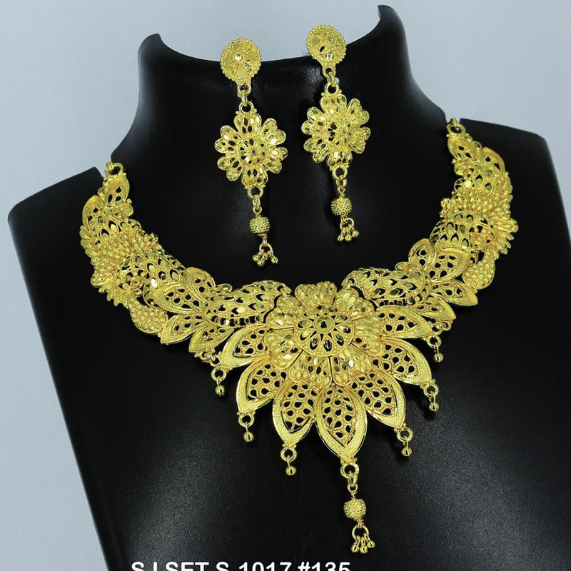 Mahavir Forming Gold Necklace Set   - 36- SJ- S-1017