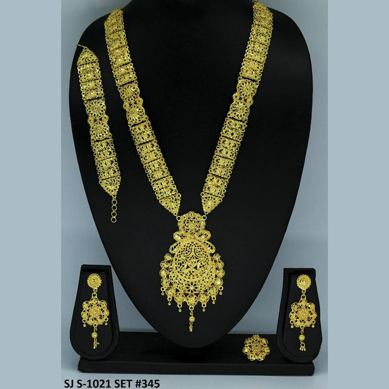 Mahavir Forming Gold Necklace Set   - 36- SJ- S-1021