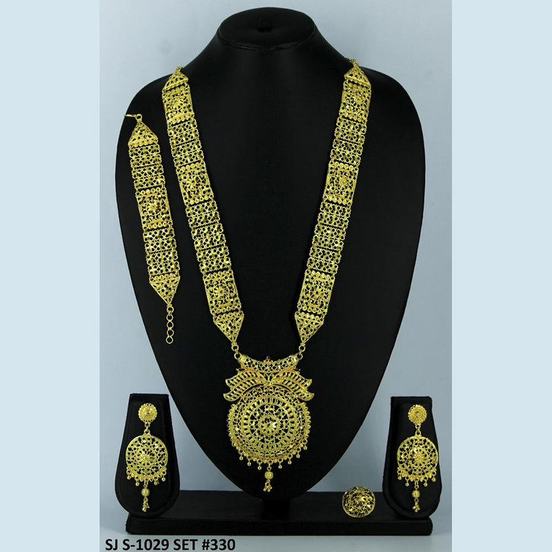 Mahavir Forming Gold Necklace Set   - 36- SJ- S-1029