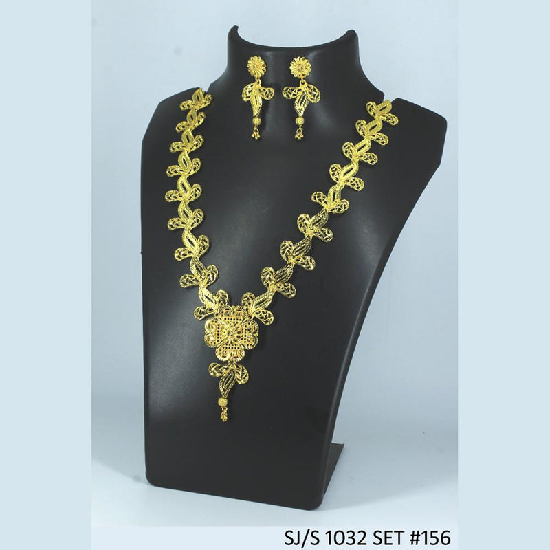 Mahavir Forming Gold Necklace Set   - 36- SJ- S-1032