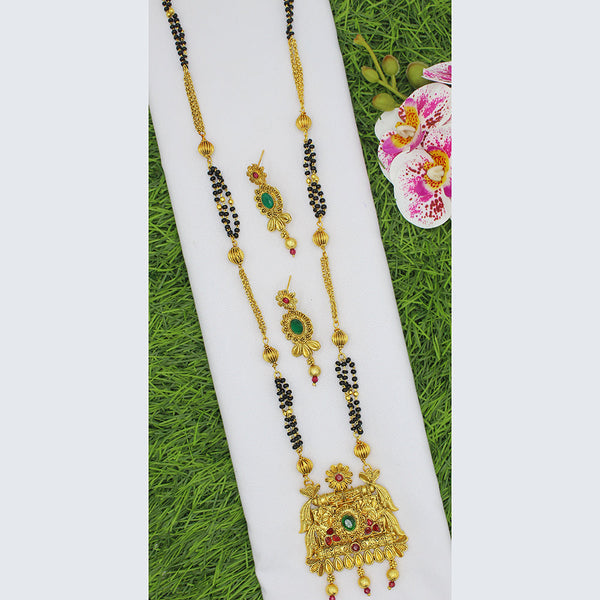 Fancy gold sales long mangalsutra