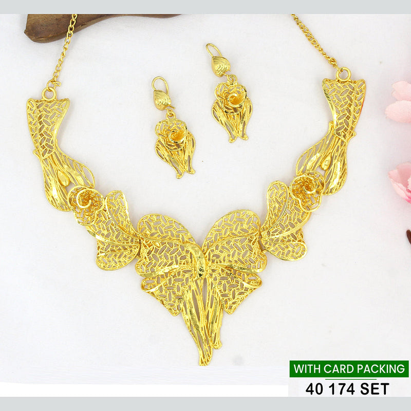 Mahavir Gold Plated Necklace Set