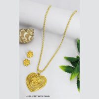 Mahavir Gold Plated Chain Pendant Set