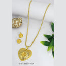 Mahavir Gold Plated Chain Pendant Set