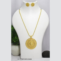 Mahavir Gold Plated Chain Pendant Set