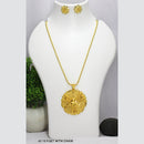 Mahavir Gold Plated Chain Pendant Set