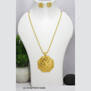 Mahavir Gold Plated Chain Pendant Set