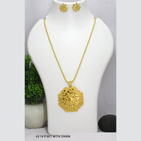 Mahavir Gold Plated Chain Pendant Set