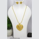 Mahavir Gold Plated Chain Pendant Set