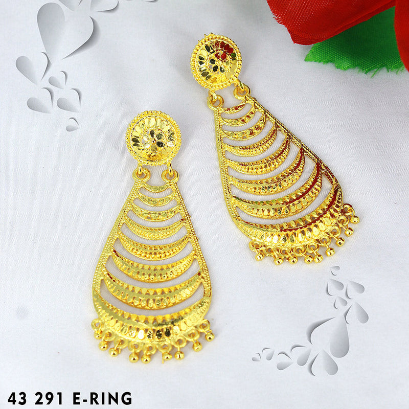 Mahavir Dye Gold Dangler Earrings