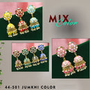 Mahavir Gold Plated Meenakari Jhumki Earrings