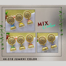 Mahavir Gold Plated Meenakari Jhumki Earrings