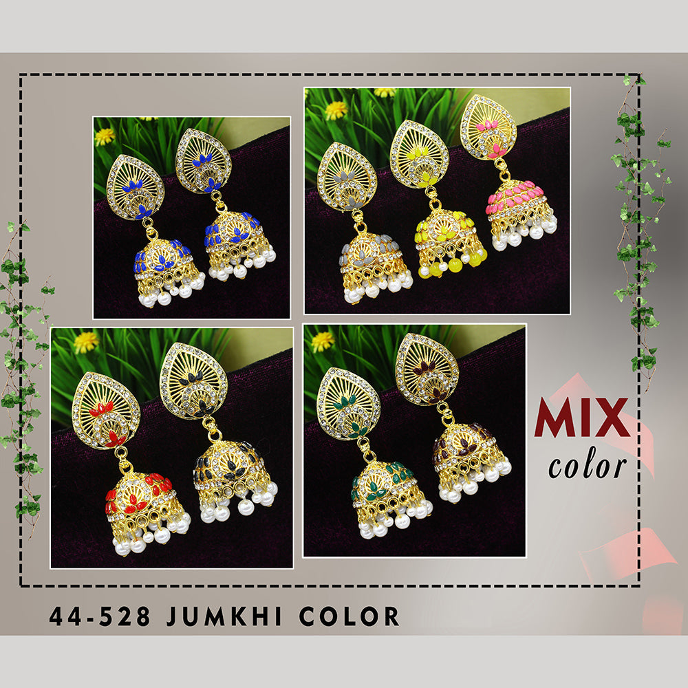 Mahavir Gold Plated Jhumki Earrings
