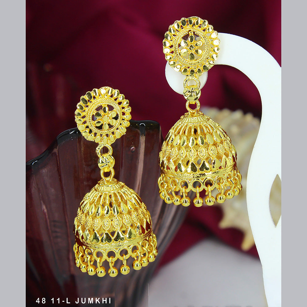 Mahavir Dye Gold Jhumki Earrings