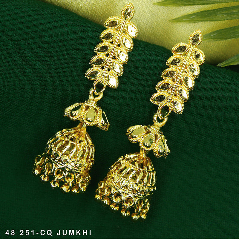 Mahavir Dye Gold Jhumki Earrings