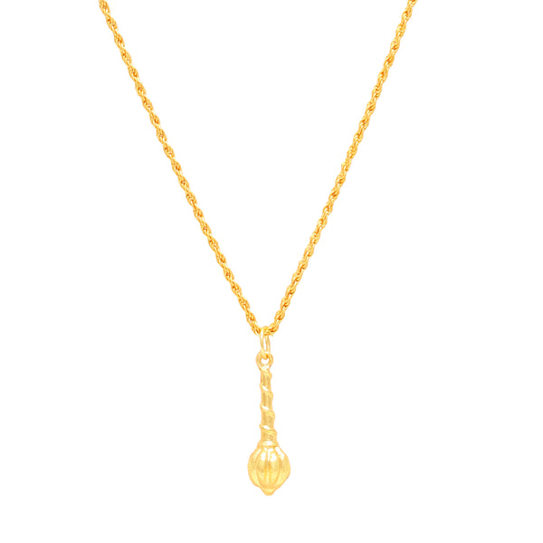 Missmister Gold Plated Bajrang Bali Hanuman Gada (Mace) Chain Pendant Necklace For Women