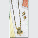 Mahavir Gold Plated Black Beads Mangalsutra