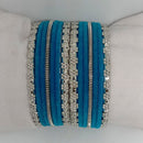 Shree Asha Bangles 14 Pieces in single bangle and Pack Of 12 Firozi Color bangles Set