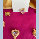 Mahavir Ad Stone Rose Gold Plated Pendant