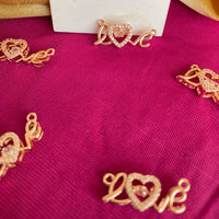 Mahavir Ad Stone Rose Gold Plated Pendant